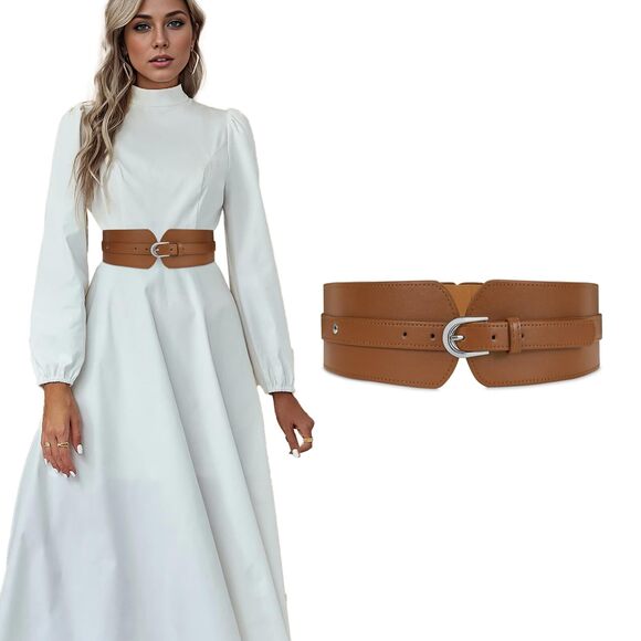 Womens Wide Elastic Waist Belt For Dress Ladies Stretch Cinch Belt For 4111